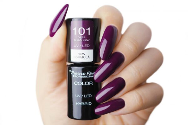 HYBRID COLOURED POLISH 101 DEEP BURGUNDY - Image 2