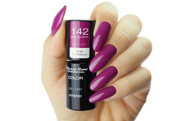 HYBRID COLOURED POLISH 142 DARK MAGENTA - Image 2